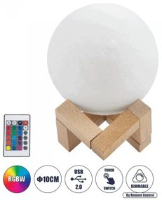 Επιτραπέζιο Φωτιστικό Led Λευκό Moon 10cm 79618 Globostar 79618 Λευκό