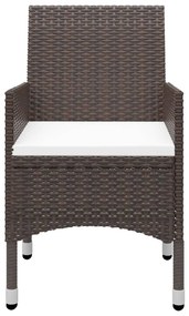 vidaXL Σετ Τραπεζαρίας Κήπου 7 τεμ. Καφέ