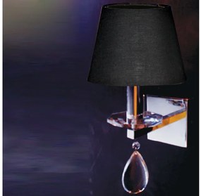 Απλίκα Φωτιστικό Τοίχου IP20 E14 40W ACA-W39261B-Μαύρο-Ασημί W39261B