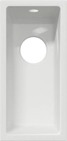 vidaXL Σιντρινο κουζίνας Λευκό 21 x 44 x 14 εκ. Γρανίτης