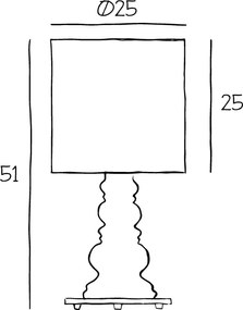 Επιτραπέζιο Φωτιστικό Punk Deluxe Black Edition Ø20cm Μαύρο