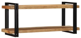 Ράφι τοίχου 110x33x45 cm Μασίφ ξύλο ακακίας - Καφέ