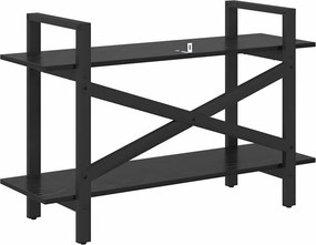 vidaXL Ράφι Βιβλίων Μαύρη Οξυά 100 x 33,5 x 64 εκ Επεξεργασμένο ξύλο