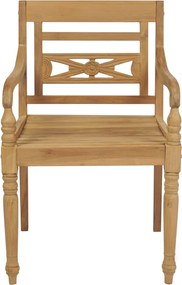 vidaXL Καρέκλες Batavia 2 τεμ. από Μασίφ Ξύλο Teak