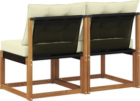 vidaXL 2 Τεμάχιο Εξωτερικός μεσαίος καναπές
