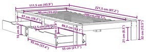 ΣΚΕΛΕΤΟΣ ΚΡΕΒ. ΧΩΡΙΣ ΣΤΡΩΜΑ ΛΕΥΚΟ 90X200 ΕΚ ΜΑΣΙΦ ΠΕΥΚΟ 3309009