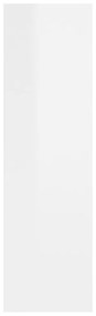 Ραφιέρα Τοίχου Γυαλιστερό Λευκό 75x16x55 εκ. από Επεξ. Ξύλο - Λευκό