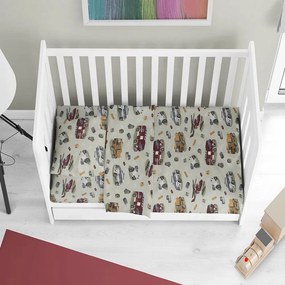Σεντόνι Βρεφικό Toys 47 Olive DimCol Λίκνου 80x110cm 100% Cotton Flannel