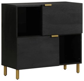 Συρταριέρα Μαύρη 80x33x75 εκ. από Επεξεργασμένο Ξύλο