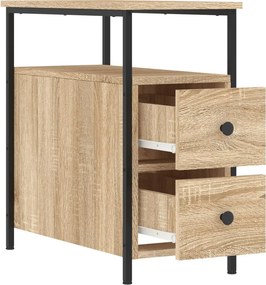 vidaXL Κομοδίνο Sonoma Δρυς 30 x 60 x 60 εκ. από Επεξεργασμένο Ξύλο