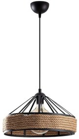 Φωτιστικό Οροφής Wire 584TTM1193 40x40x116cm 1xE27 40W Natural-Black Opviq