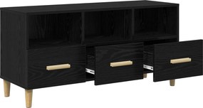 vidaXL Ντουλάπι TV 102 x 36 x 50 εκ Μαύρη Οξυά Επεξεργασμένο Ξύλο