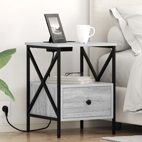 vidaXL Κομοδίνο Γκρι sonoma 41.5 x 40.5 x 55 εκ. Επεξεργασμένο ξύλο
