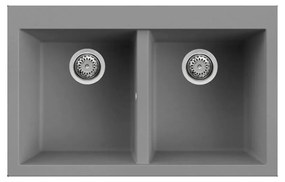 Νεροχύτης κουζίνας QUADRA 350 Titanium 73 ELLECI 79x50cm - LMQ35073