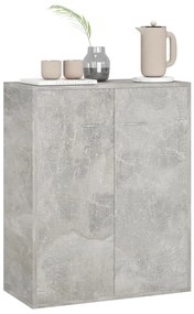 vidaXL Ντουλάπι Γκρι του Σκυροδέματος 60 x 30 x 75 εκ. από Επεξ. Ξύλο