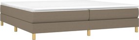 vidaXL Κρεβάτι Boxspring με Στρώμα Taupe 200x200 εκ. Υφασμάτινο