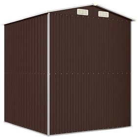 vidaXL Αποθήκη Κήπου Σκούρο καφέ 192x191x223 εκ. Γαλβανισμένο Ατσάλι
