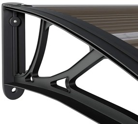 vidaXL Στέγαστρο Πόρτας Μαύρο 150 x 100 εκ. από Πολυκαρβονικό