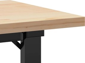 vidaXL Τραπεζάκι Σαλονιού Πλαίσιο Ο Μασίφ Πεύκο/Ατσάλι