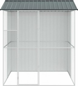vidaXL Κλουβί Πουλιών Ανθρακί 215 x 210 x 247 εκ.