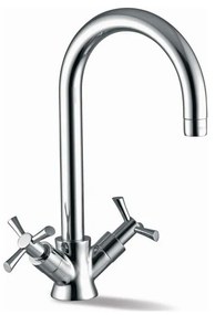 Pyramis Alegreto Classic Μπαταρία Κουζίνας Αναμεικτική Χρωμέ Με Κεραμικούς Δίσκους
