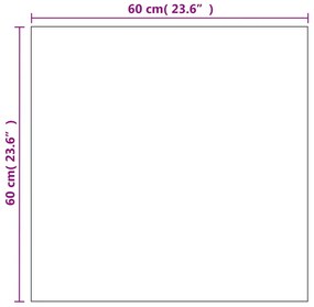 Καθρέφτης Τοίχου Τετράγωνος 60 x 60 εκ. Γυάλινος - Ασήμι