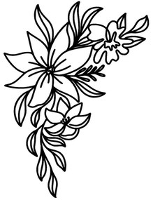 Διακοσμητικό Τοίχου Flower 579LDN1157 30x50cm Black Wallity Metal