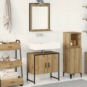 vidaXL Σετ Ντουλάπας Μπάνιου 2 Τεμαχίων Artisan Oak από Επεξεργασμένο Ξύλο