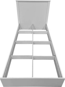 Κρεβάτι Athos pakoworld σε λευκή απόχρωση 90x190εκ