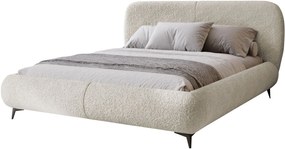 Επενδυμένο κρεβάτι Moe-Beige-160 x 200