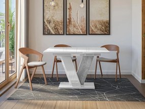 Τραπέζι Viney επεκτεινόμενο-leuko gualistero - concrete - 120.00Χ90.00Χ75.00cm
