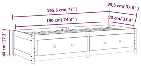 ΚΑΝΑΠΕΣ ΚΡΕΒΑΤΙ ΚΑΦΕ ΜΕΛΙ 90X190ΕΚ ΜΑΣΙΦ ΞΥΛΟ ΠΕΥΚΟΥ 3FT SINGLE 821597