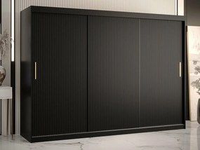 Ντουλάπα Hartford H124, Μαύρο, 200x250x62cm, 213 kg, Πόρτες ντουλάπας: Ολίσθηση, Αριθμός ραφιών: 9, Αριθμός ραφιών: 9 | Epipla1.gr