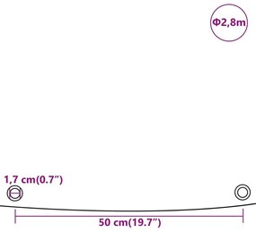 Μουσαμάς Γκρι Ø 2,8 μ. 650 γρ./μ² - Γκρι