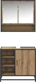 vidaXL Σετ Επίπλων Μπάνιου 2 τεμ. Artisan Oak Επεξεργασμένο Ξύλο