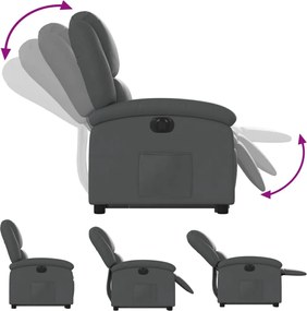 vidaXL Πολυθρόνα Ηλεκ Ανακλινόμενη με Ανύψωση Συνθετικό Δέρμα