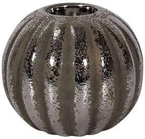 Κηροπήγιο Για Ρεσώ 0024-124-151 12x10cm Silver-Sand Κεραμικό