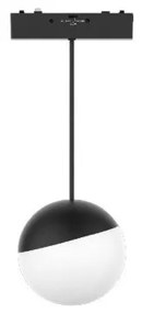 Μαγνητικό Κρεμαστό Φωτιστικό Ράγας Ultra Thin LED 6W 3CCT Σφαίρα Φ10cm InLight-TMU0200-Black-Μαύρο TMU0200-Black