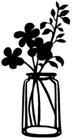 Διακοσμητικό Τοίχου Vase 579LDN1155 10x40cm Black Wallity Μέταλλο