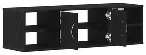 vidaXL Επιτοίχια Ράφα Μαύρη Δρυς 140x41x75 εκ. Επεξεργασμένο Ξύλο