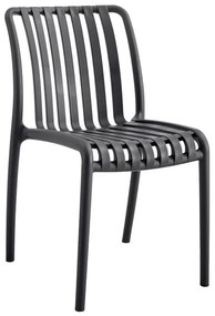 Ε3801,20 MODA Καρέκλα Στοιβαζόμενη PP - UV Protection, Απόχρωση Άνθρακί  47x60x80cm Ανθρακί,  PP - PC - ABS, , 1 Τεμάχιο