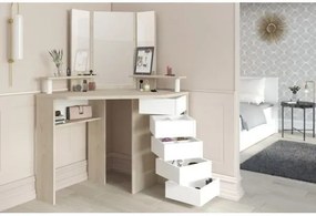 Γωνιακή τουαλέτα Beauty με καθρέπτη-Fusiko-Leuko