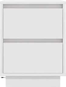 vidaXL Κομοδίνο με φώτα LED Λευκό 38x34x50 cm
