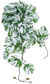 Τεχνητό Κρεμαστό Φυτό Albino Monstera 20606 45cm White-Green GloboStar Fabric