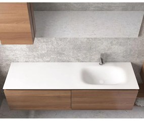 Νιπτήρας Ένθετος Επίπλου Space-155 155x46x16cm White Karag Ομοιογενές