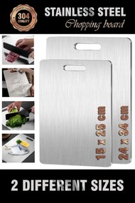 Cutting Board Set (2 Pieces) 2PASCELKB Silver