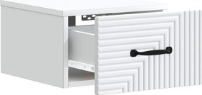 vidaXL Τοίχου Κρεμαστό Κομοδίνο Λευκό 34,5 x 33 x 20 εκ.