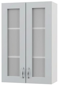 Modest Πάνω Ντουλάπι-Βιτρίνα Γκρι 60x30x92εκ GR-101-00192