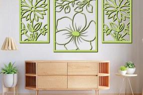 Intra απο ξύλο plywood Χρώμα wenge 3mm-4mm πάχος - Floral διακόσμηση τοίχου Σχέδιο Δίασταση 30x20 cm INTRAFABR-103587242