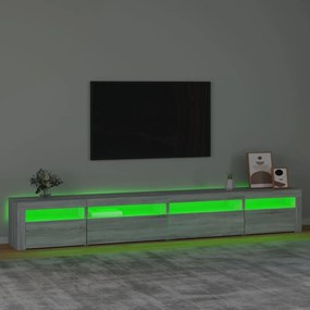 vidaXL Έπιπλο Τηλεόρασης με LED Γκρι Sonoma 270x35x40 εκ.